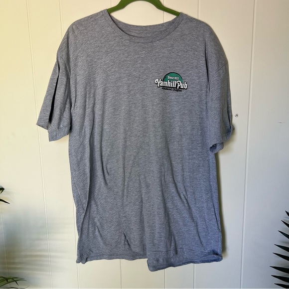 Gray Short Sleeve Tee with Graphic Design - Picture 1 of 4
